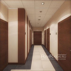 Дизайн коридора в медицинском центре