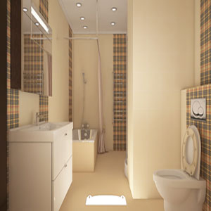 Дизайн ванной комнаты в таунхаусе