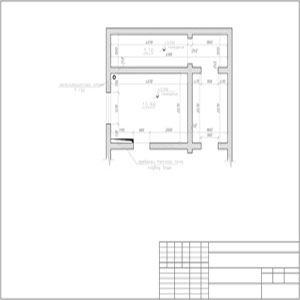 Обмерный план первого этажа деревянного загородного дома