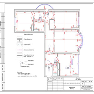 Обмерный план трехкомнатной квартиры серии И 155